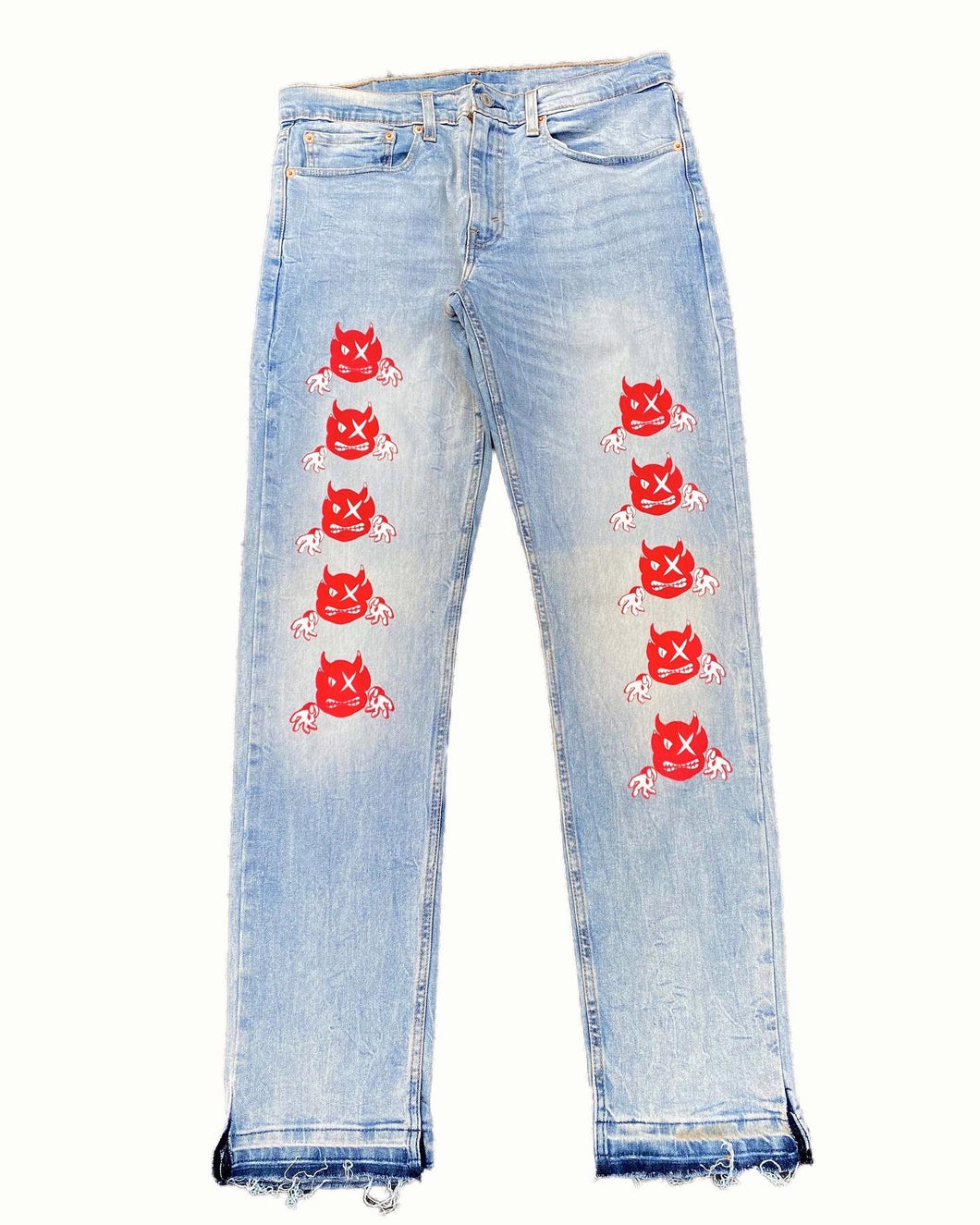 CLASSIC WASH CHERRY RED DEMON DENIM