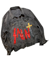 Load image into Gallery viewer, 1/1 Classic Ash Black Washed Denim Jacket
