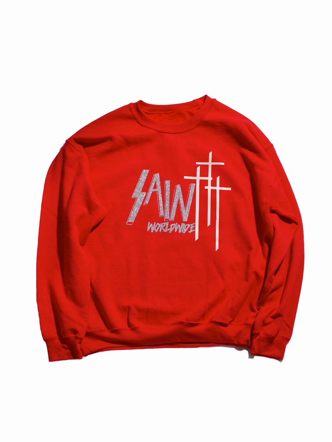 Oversized Tri-Cross WW Red Crewneck