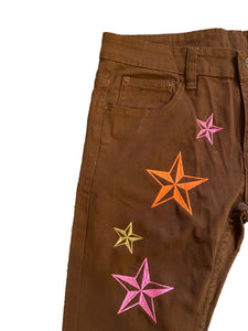 Mocha Brown Nautical Denim