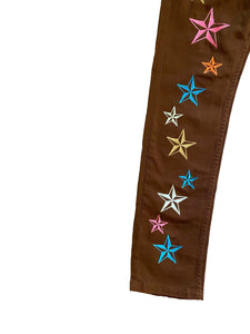 Mocha Brown Nautical Denim