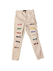 W F You White Denim