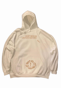 White Everyday Life Hoodie