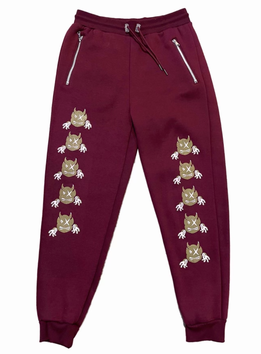 Deep Bordeaux Demon Lounge Jogger