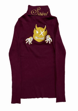 Load image into Gallery viewer, Womens Burgundy Embroider Neck Sweater

